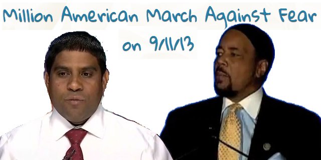 March organizer MD Rabbi Alam (l), march speaker Imam Mahdi Bray (r)