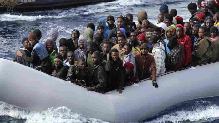 African Muslim illegal alien invaders being rescued by Italian Coast Guard