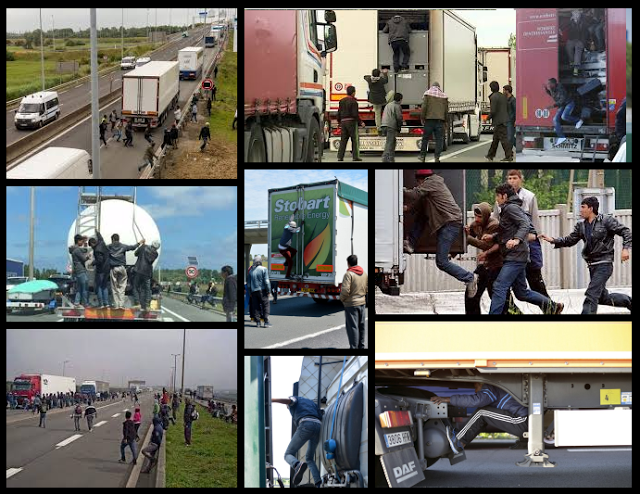 calais montage of truck jumpers