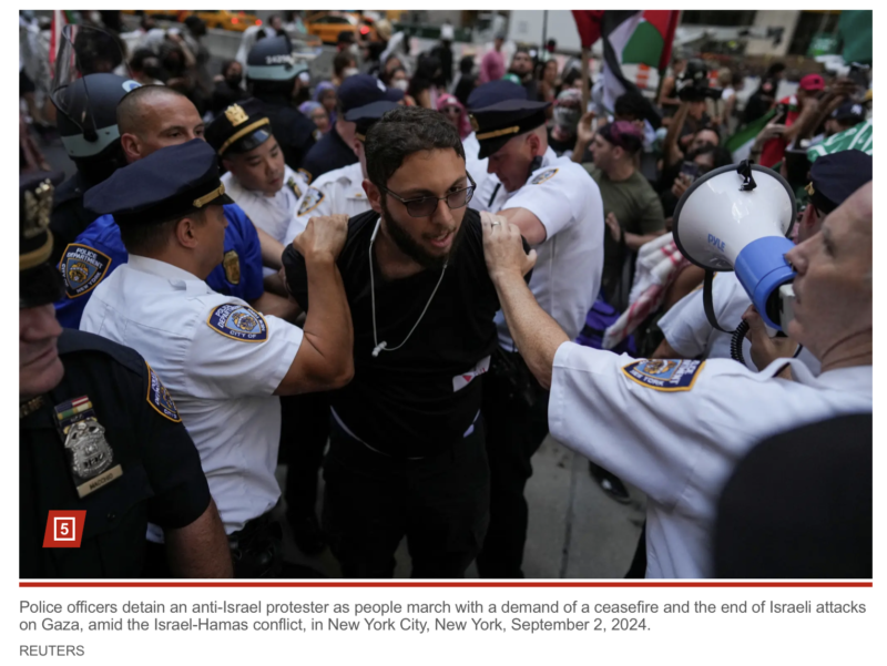 NEW YORK CITY: Some 7,000 pro-Hamas Muslim and Far Left agitators storm the streets, making asses of themselves, as usual